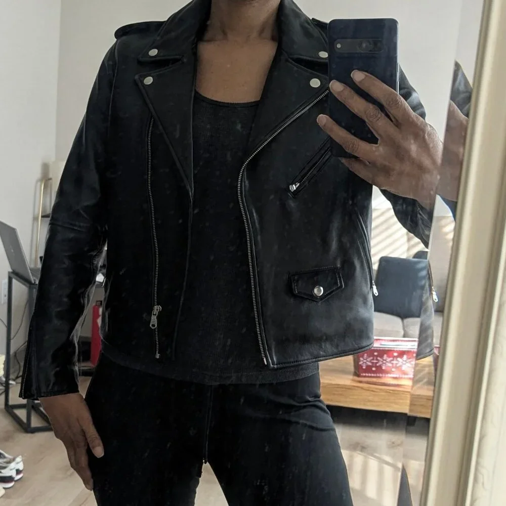 Levi's Sheep Leather Moto Jacket - Picture 10 of 16